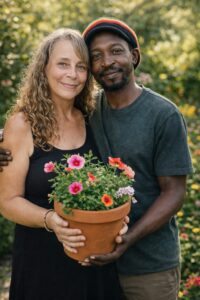 Angie und Rick im Garten